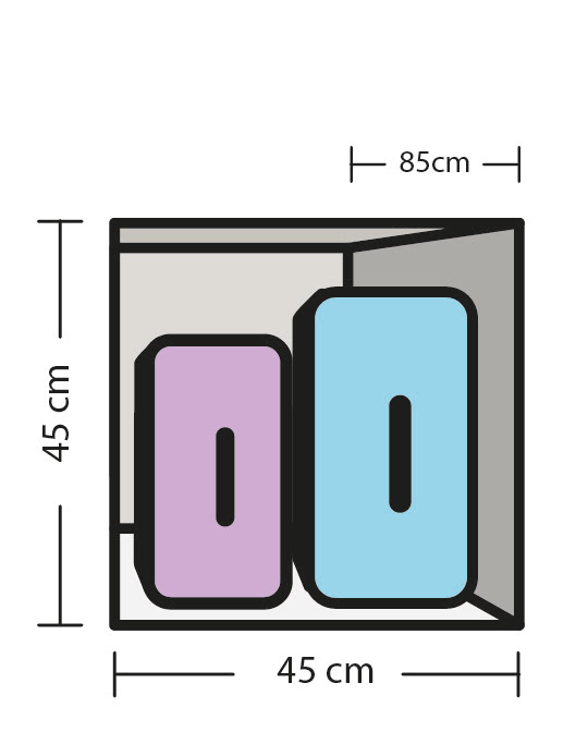 a diagram of a box with a number and a number in it