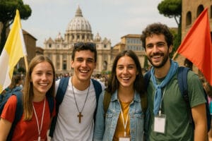 Luggage in Rome for youth jubilee